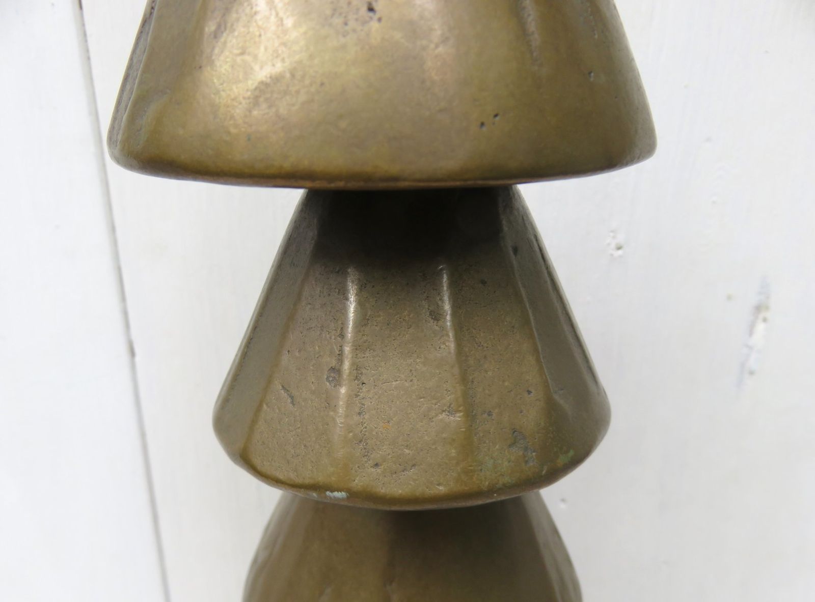 Bronze & Leather Door Bell, 1970s photo vintage