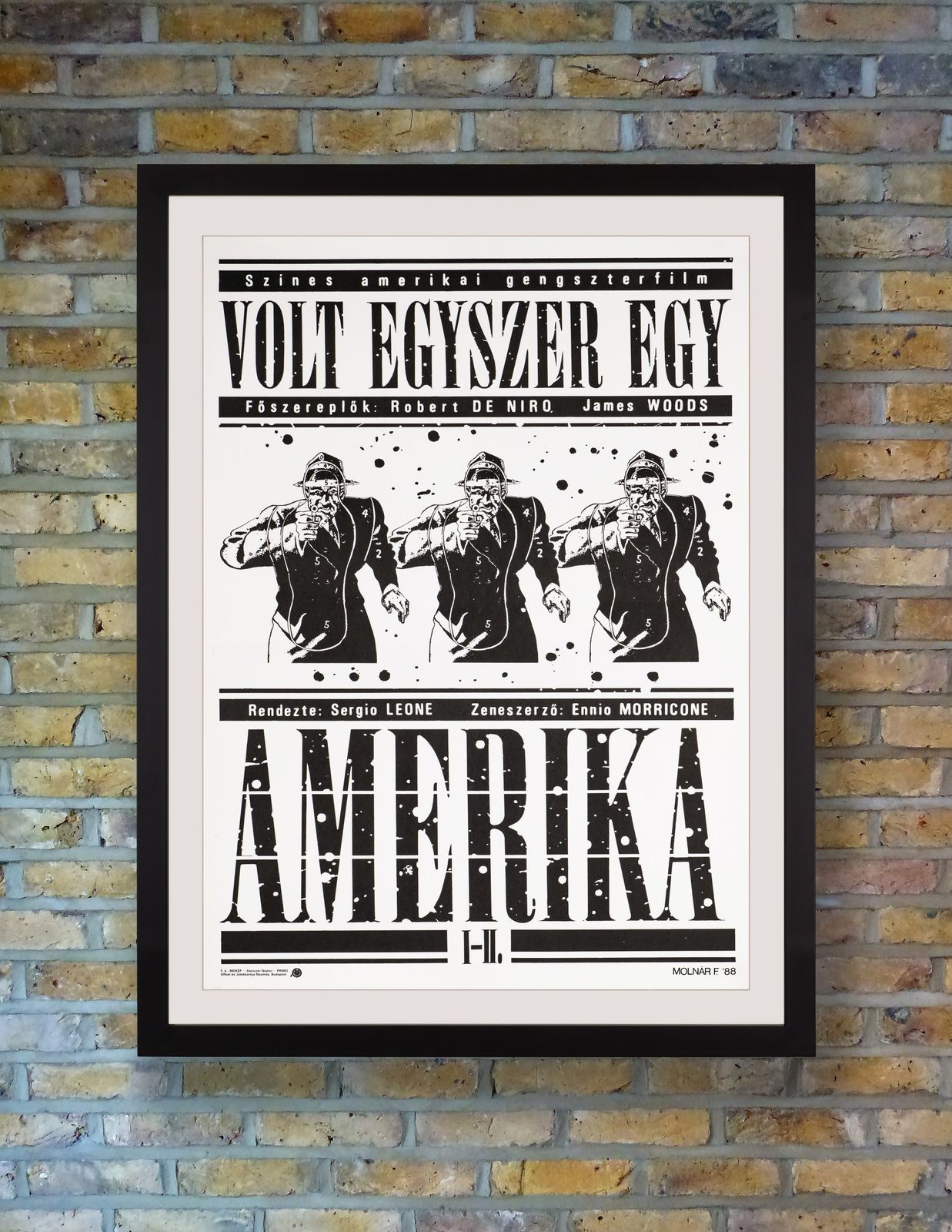 "Once Upon A Time In America" Original Vintage Film Poster, Hungarian, 1988 photo furniture