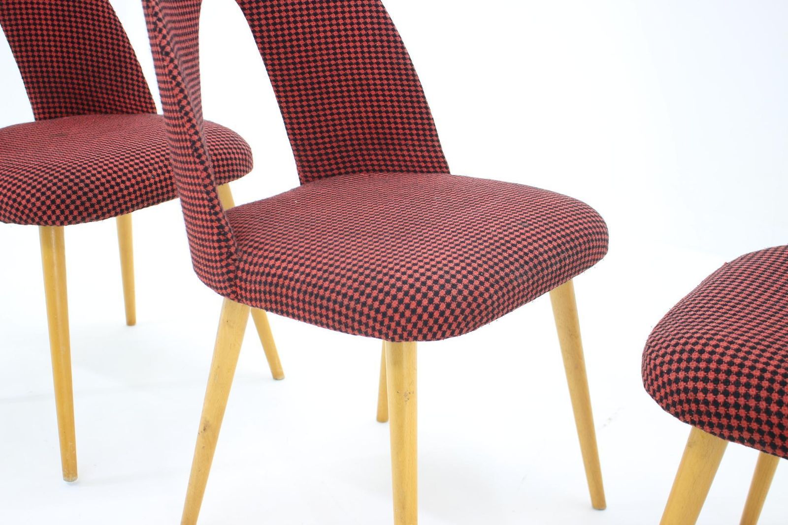 1960s Antonin Suman Set Of Four Dining Chairs, Czechoslovakia photo vinterior