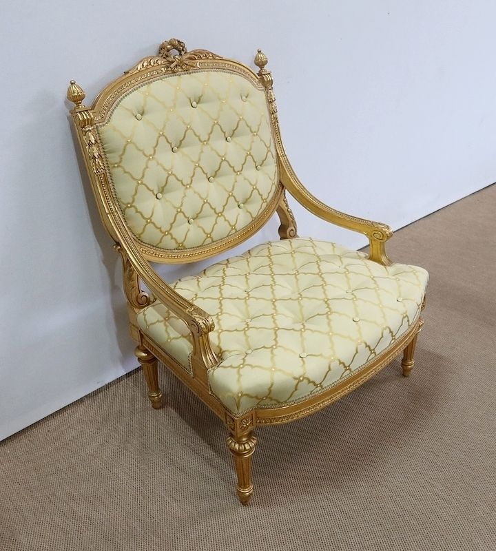 Pair Of Queen Louis XVI Armchairs, Napoleon III Period   Mid Xixth photo Furniture