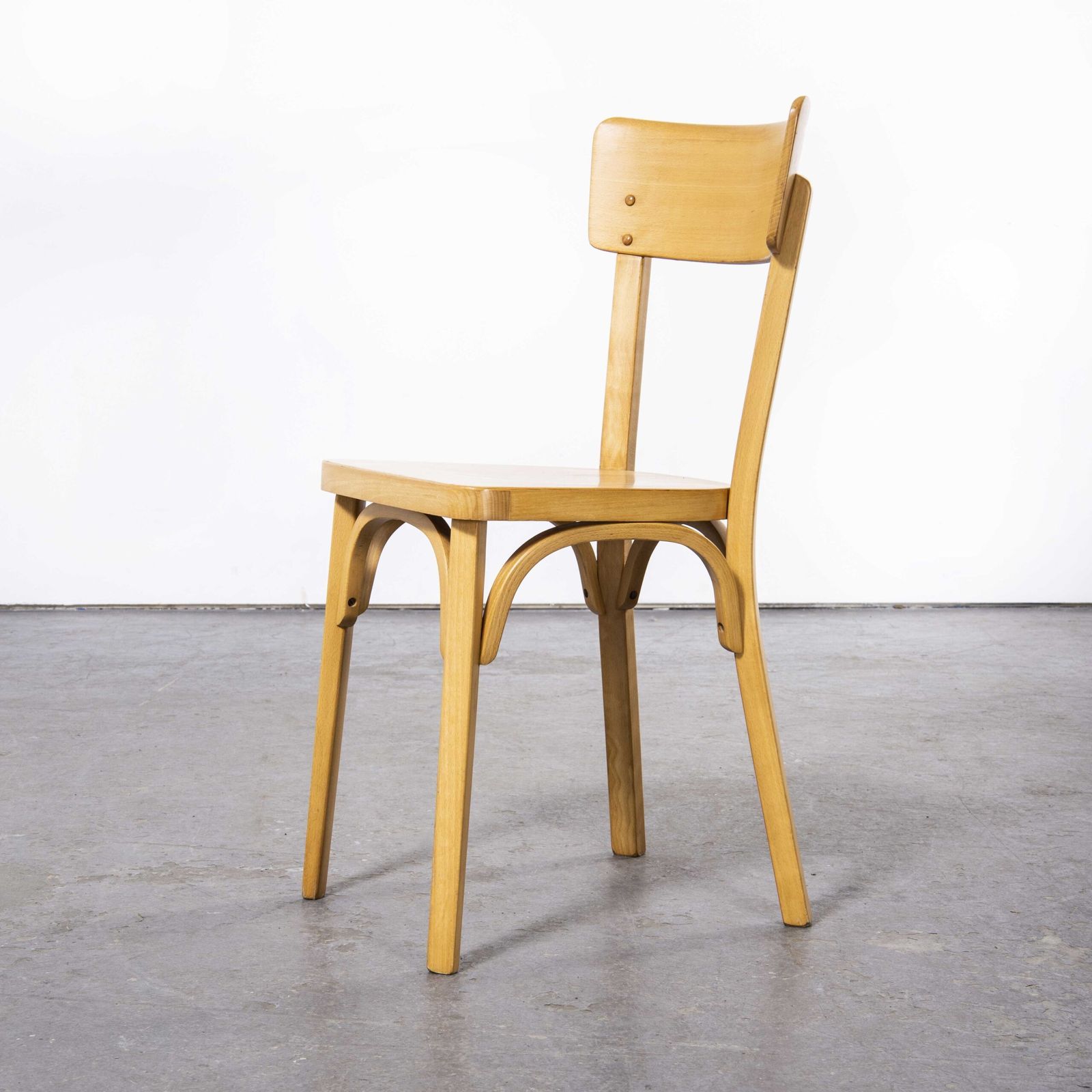 1950’s French Baumann Blonde Beech Bentwood Dining Chairs – Set Of Eight photo vinterior