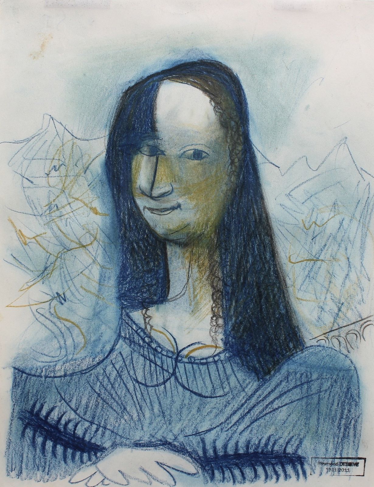 Portrait Of Smiling Woman' By Raymond Debiève (Circa 1970s) photo furniture
