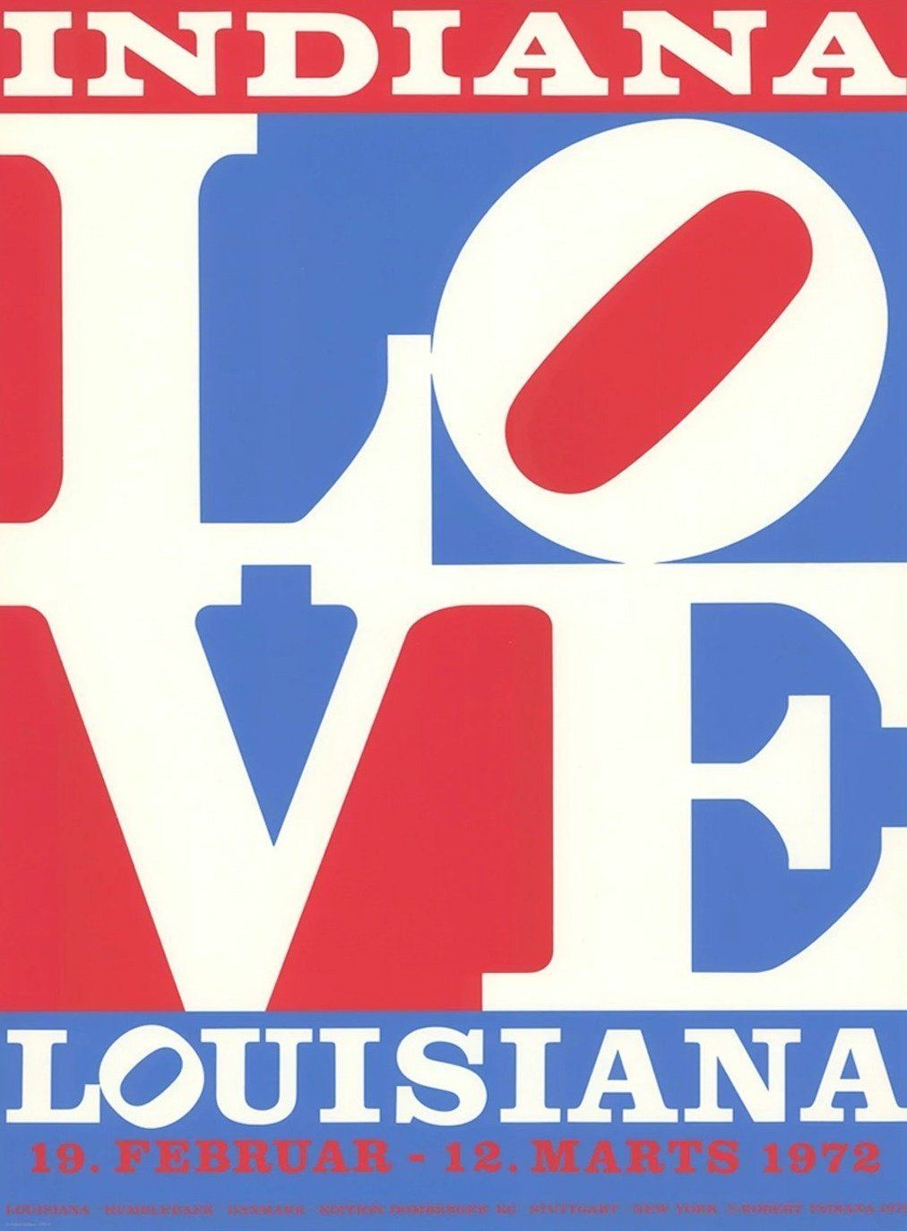 Robert Indiana   Louisiana Gallery Original Vintage Poster