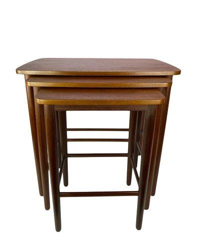Set Of Nesting Tables In Teak Of Danish Design From The 1960s.