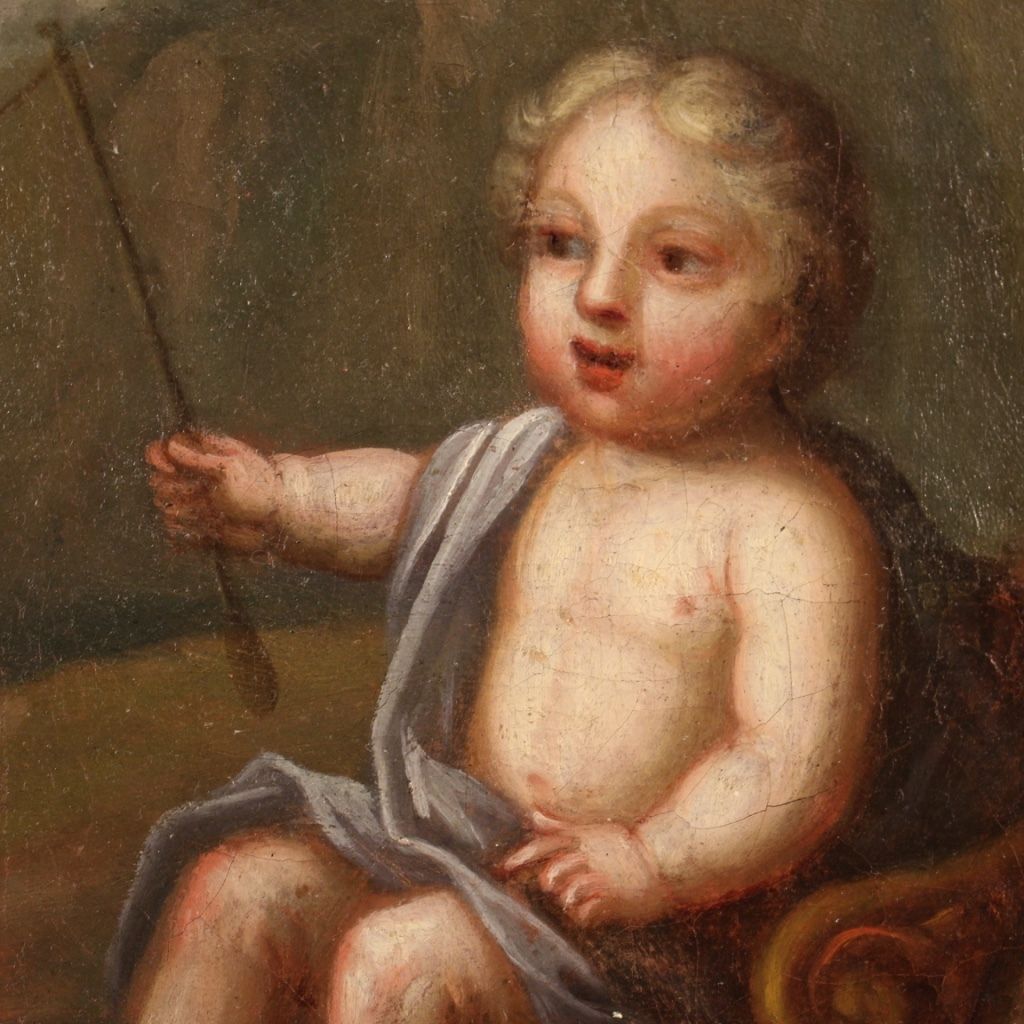Painting Game Of Cherubs From The Early 19th Century photo buy