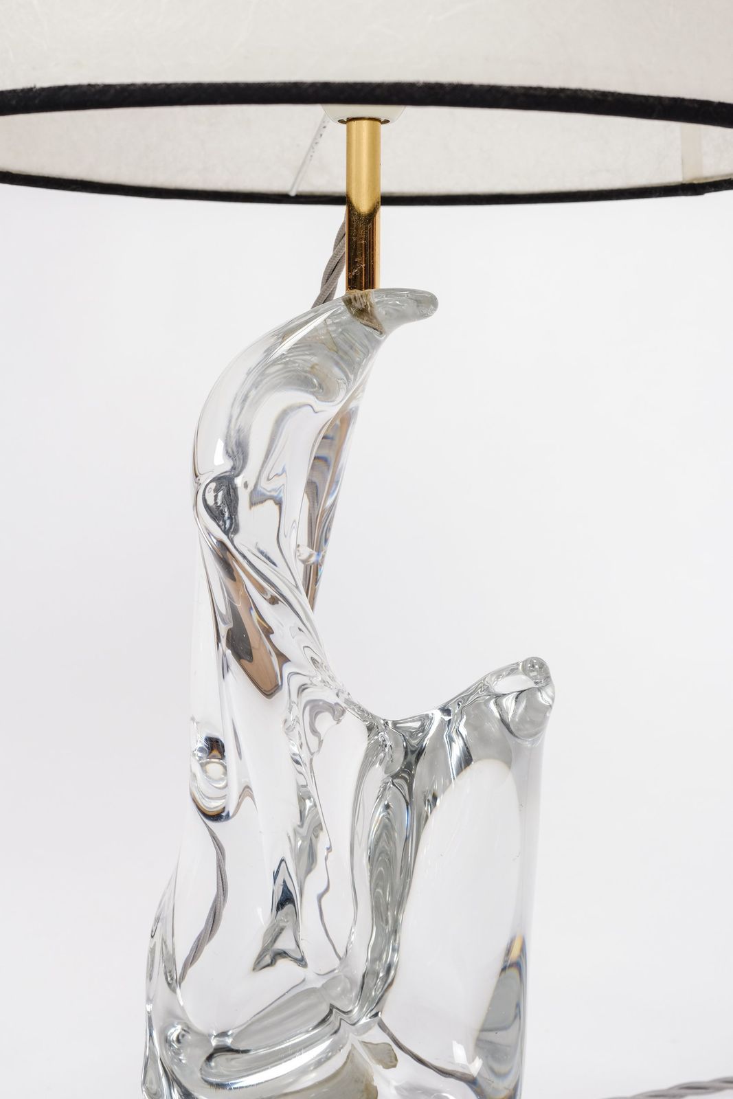 Charles Schneider, Large Crystal Glass Lamp, Paris, 60s photo 1176.0