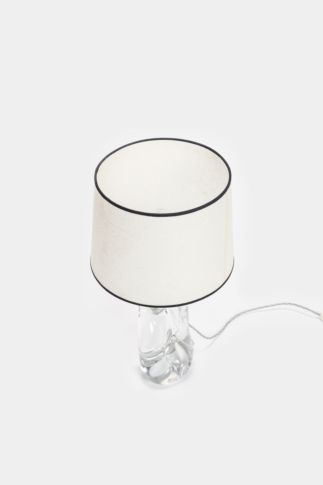 photo furniture Charles Schneider, Large Crystal Glass Lamp, Paris, 60s