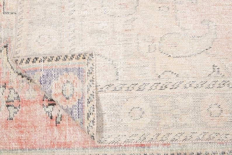 photo furniture Turkish Antique Area Rug Oushak  Handmade Wool  Oriental Low Pile Carpet  Farmhouse Decor  One Of A Kind  Made In Anatoli