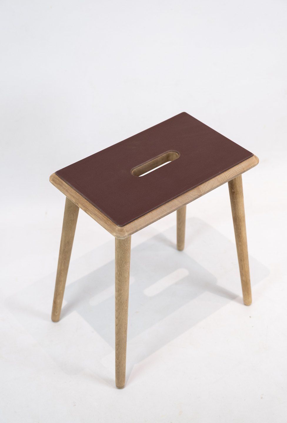 Stool With Brown Laminate Top And Legs Of Oak By Via Copenhagen photo furniture