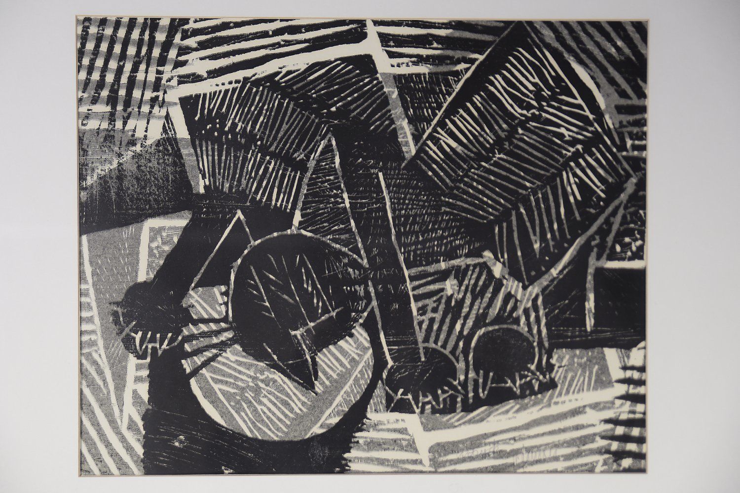 Vide Jansson, Woodcut, 1960s, Framed photo buy