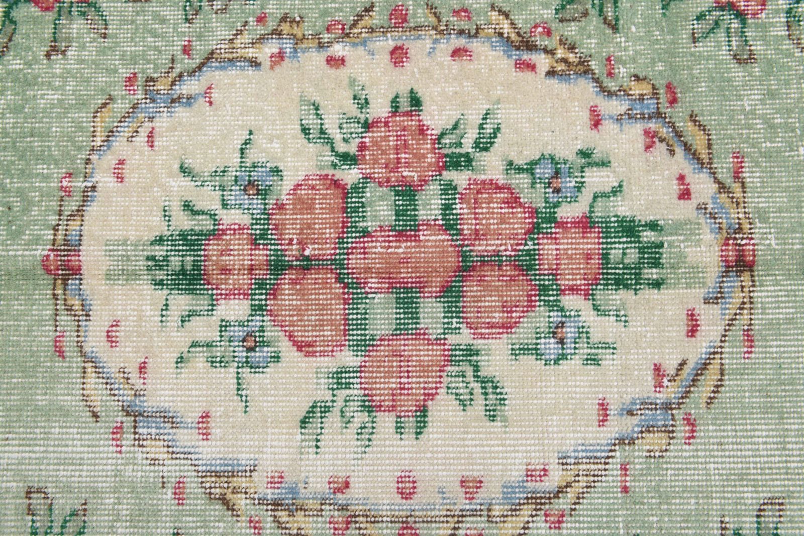 Turkish Vintage Medallion Area Rug, Oushak Rug, Handmade Wool Carpet, Farmhouse Decor, One Of A Kind, Made In Anatolia, Turkey Carpet photo buy