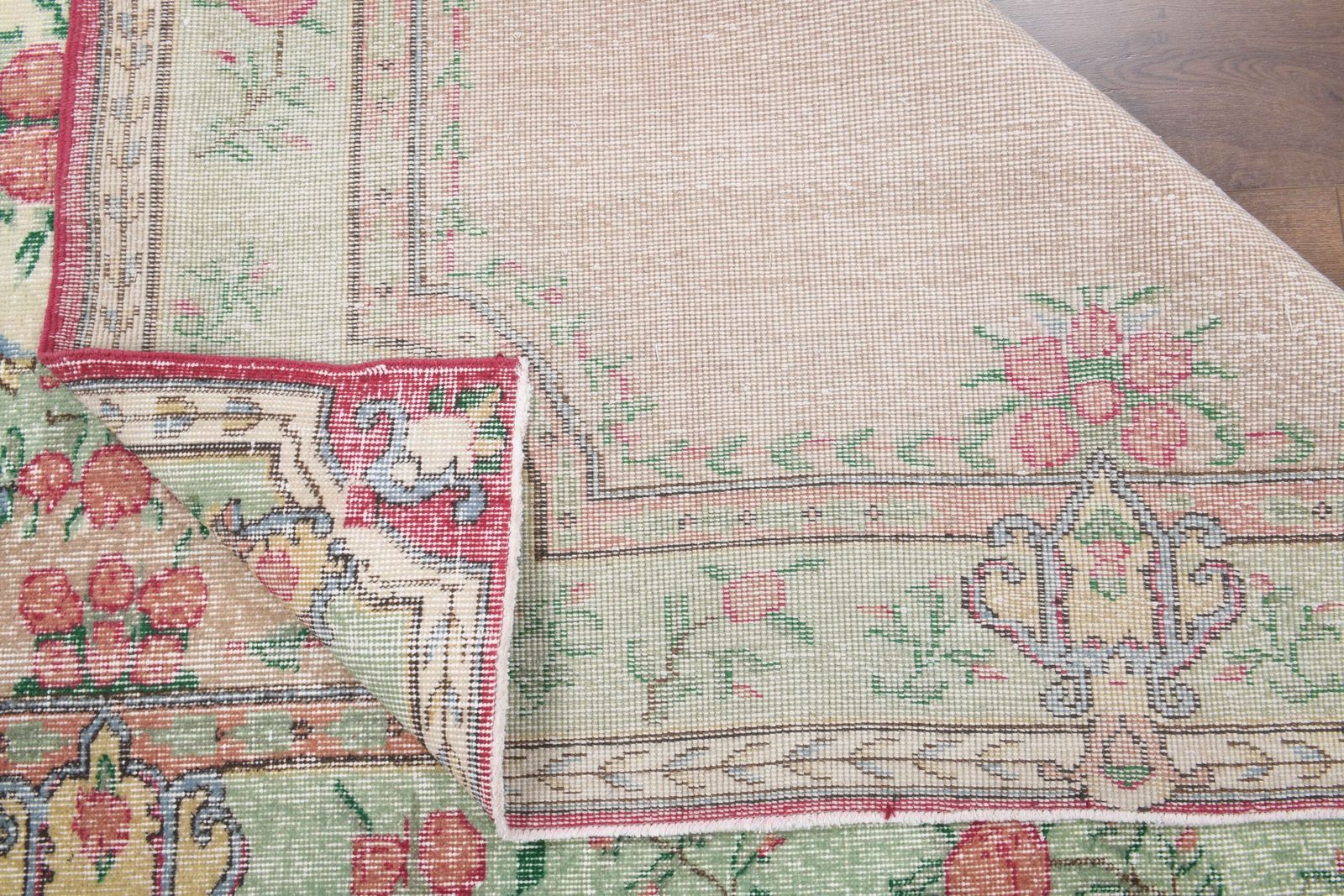 photo furniture Turkish Vintage Medallion Area Rug, Oushak Rug, Handmade Wool Carpet, Farmhouse Decor, One Of A Kind, Made In Anatolia, Turkey Carpet