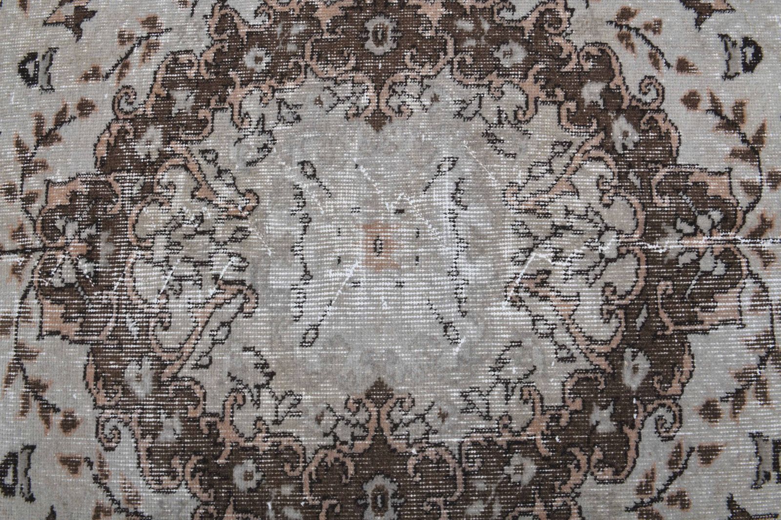Turkish Oushak Handmade Wool Rug, Gray Area Rugs, Farmhouse Decor, One Of A Kind, Anatolian, Boho Decor, Ethnic Carpet photo vinterior