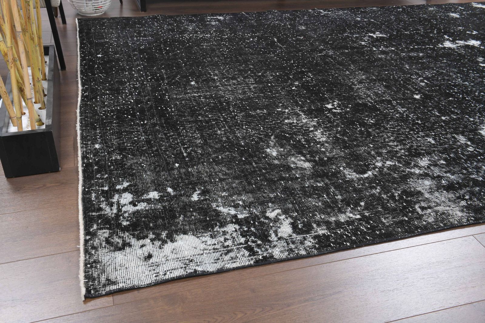 Black Turkish Vintage Rug, Oushak Handmade Wool Rug, Overdyed Area Rugs, Farmhouse Decor, One Of A Kind, Anatolia, Ethnic Carpet photo vintage