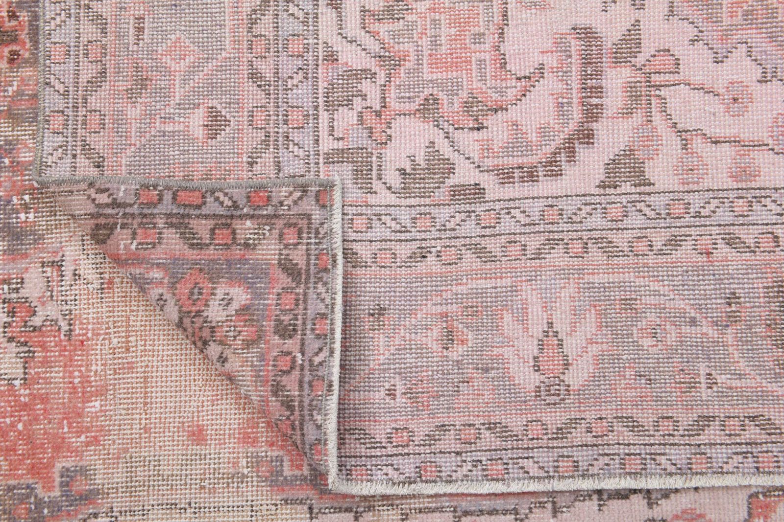Turkish Oushak Vintage Rug, Handmade Wool Rug, Red Area Rug, Rustic Carpet, Farmhouse Decor, One Of A Kind, Made In Turkey photo vintage