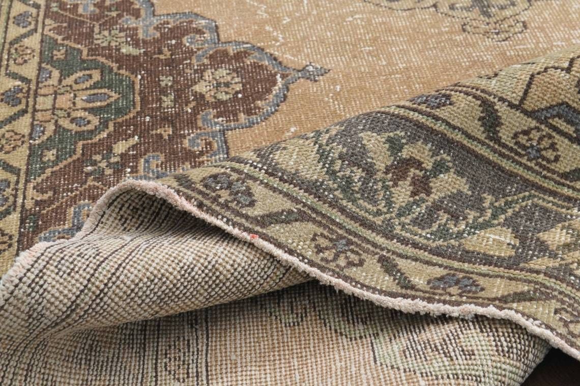 5x13 Vintage Wide Turkish Oushak Runner, Hand Knotted Wool, Kitchen Hallway Rug, One Of A Kind, Anatolian, Boho Decor, Made In Turkey Carpet photo vintage