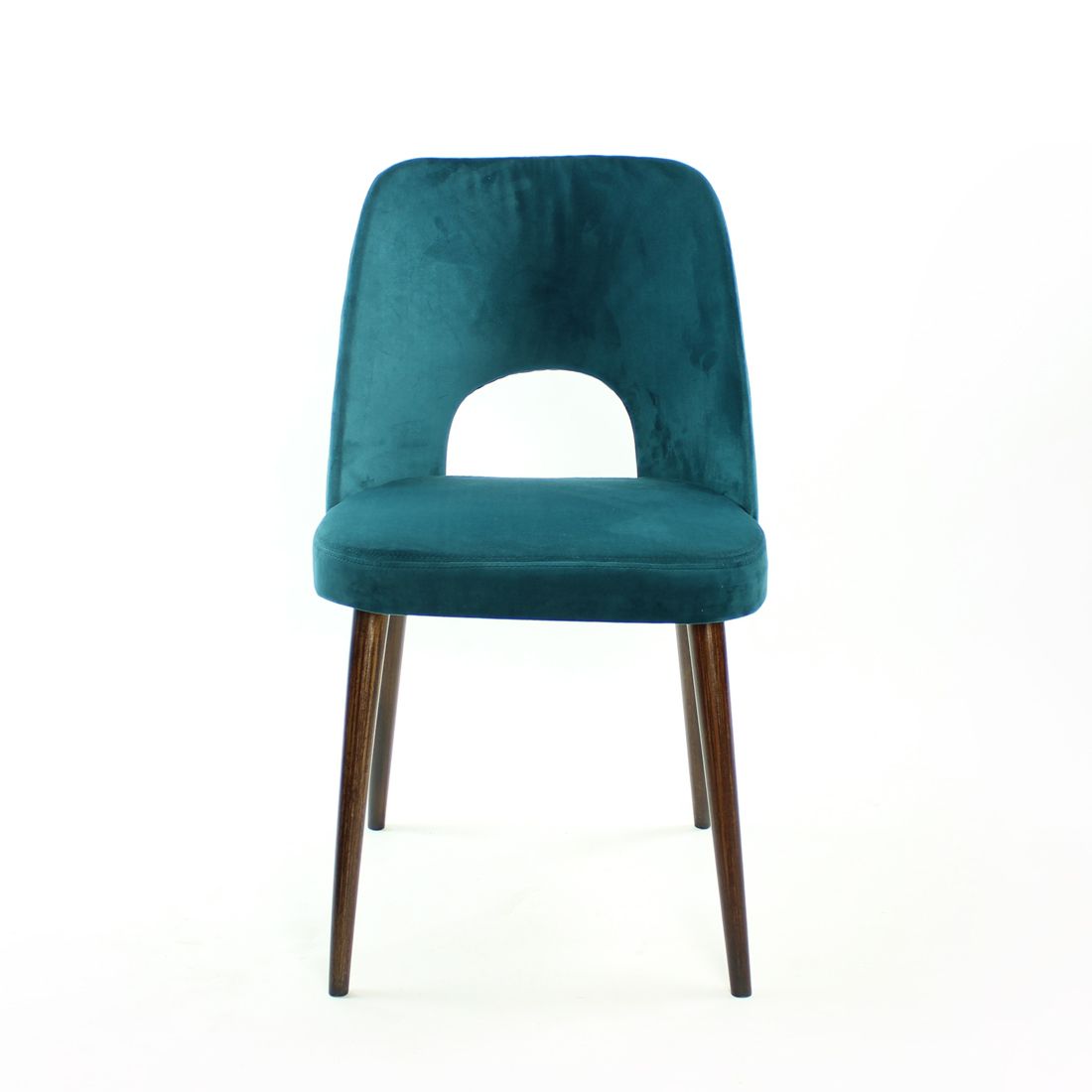 Furniture Dining Chairs By Oswald Haerdtl In Velvet For Ton, Czechoslovakia 1950s, Set Of 5 photo