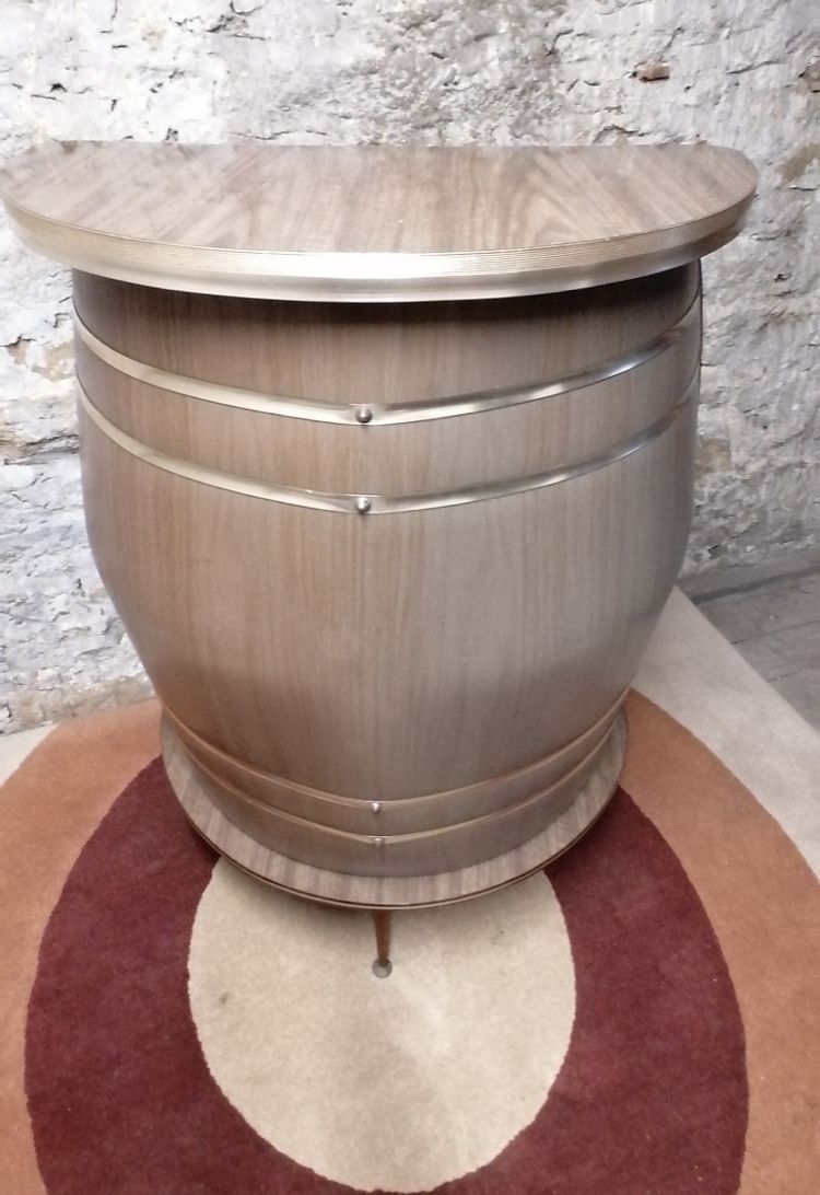 photo for sale Mid Century (Barrel Cocktail Bar ) By Bardget Of London