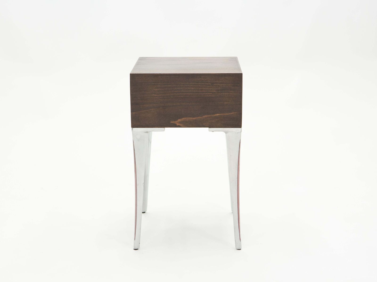Furniture French Ebony Steel End Tables Nightstands, 1970s photo