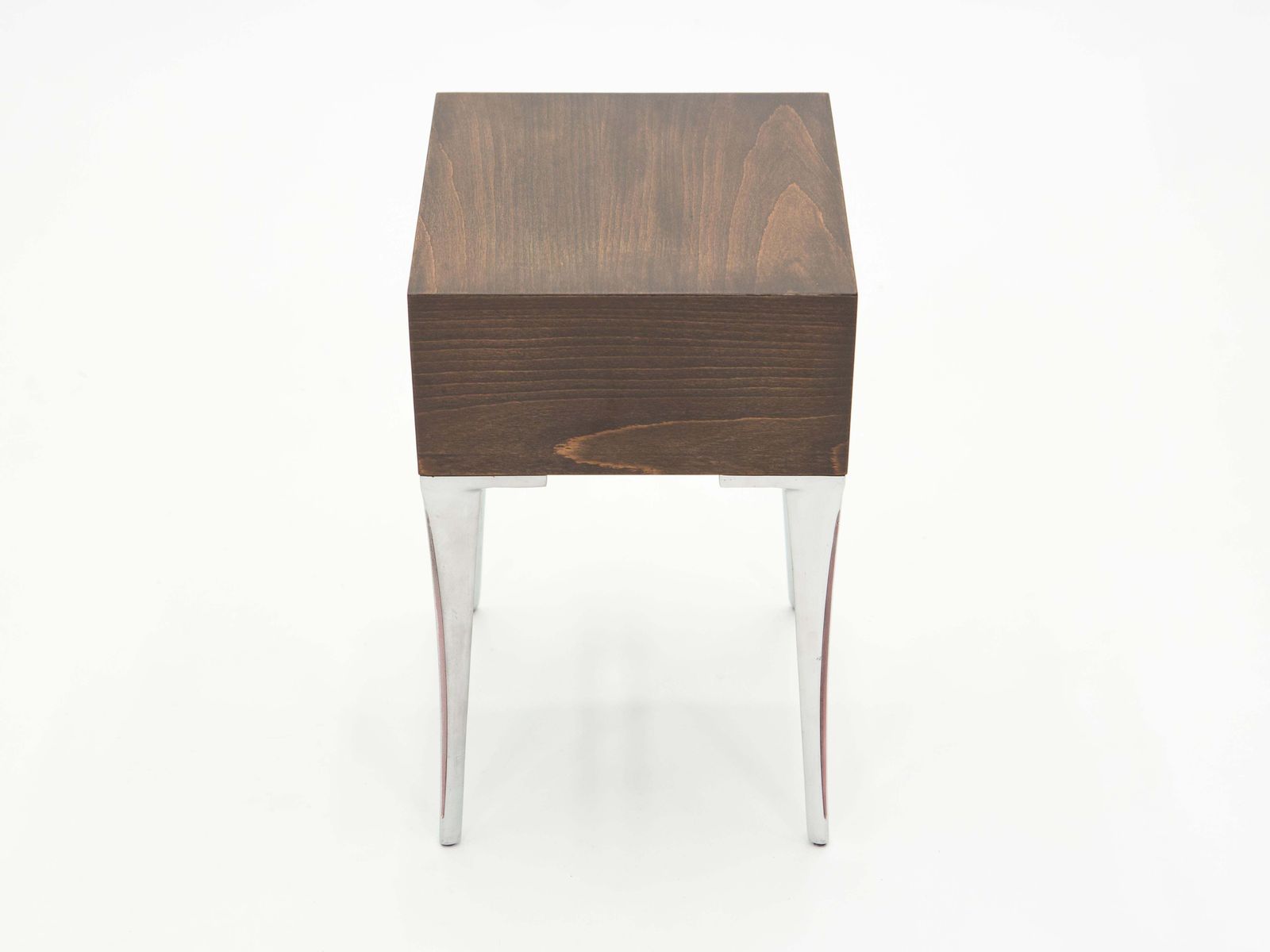 3801.48 French Ebony Steel End Tables Nightstands, 1970s photo