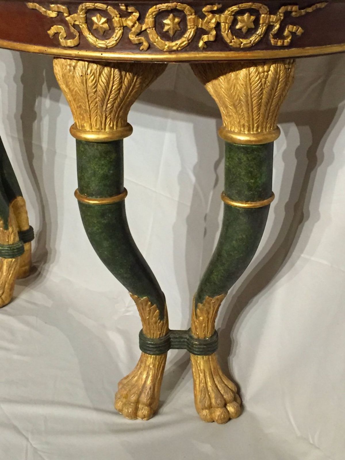 Pair Of Sicilians Consoles Made Of Wood With Gilding And Stucco, 19th Century photo vinterior