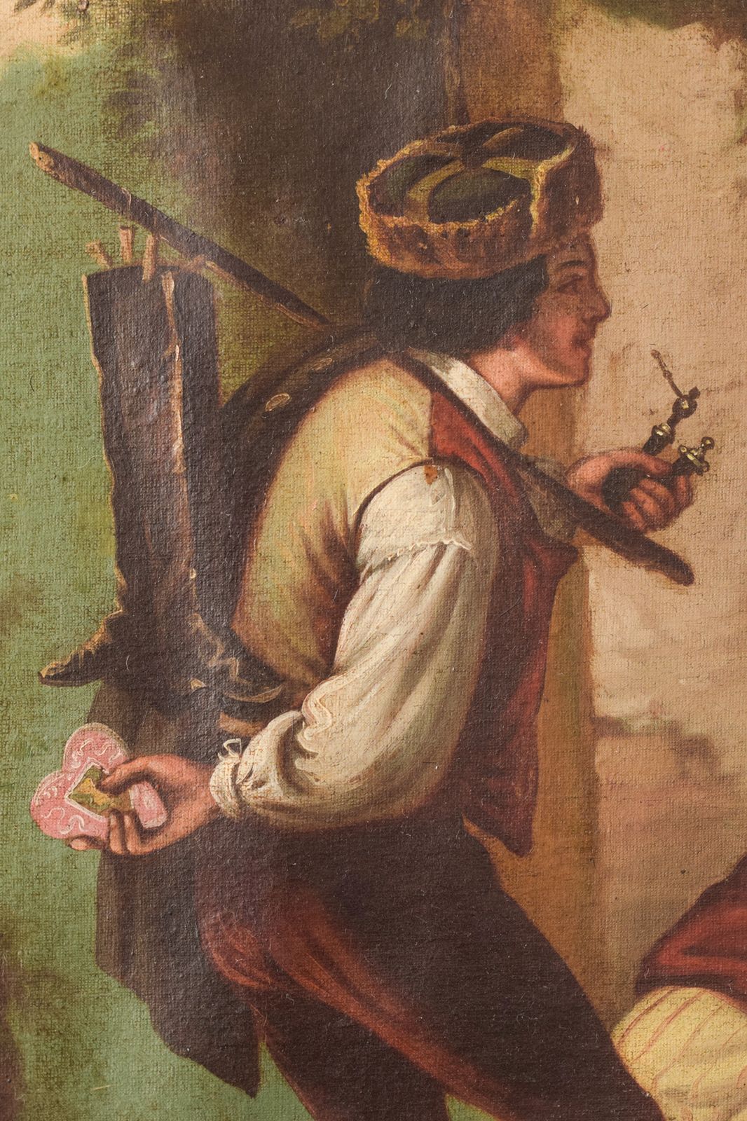 Frans Of Vlaams Schilderij In Golden Age Stijl Met Vrijagesscène photo Kunst