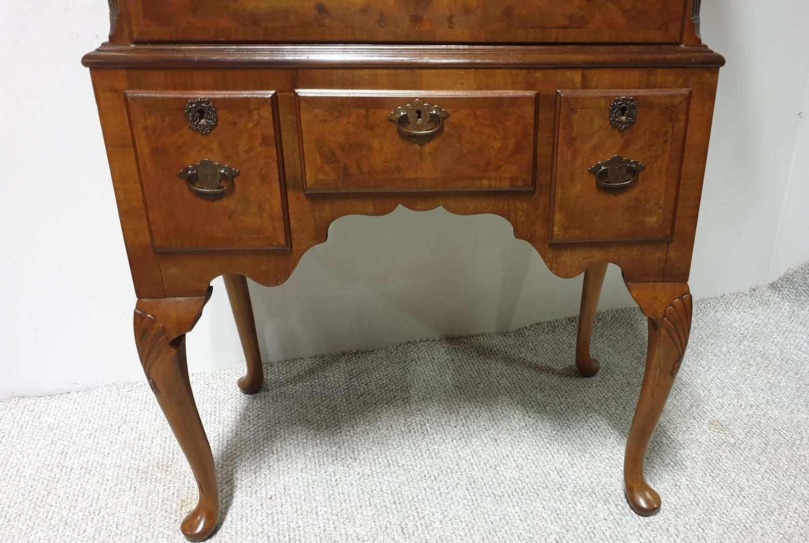 Very Nice Burr Walnut Chest On Stand photo for sale