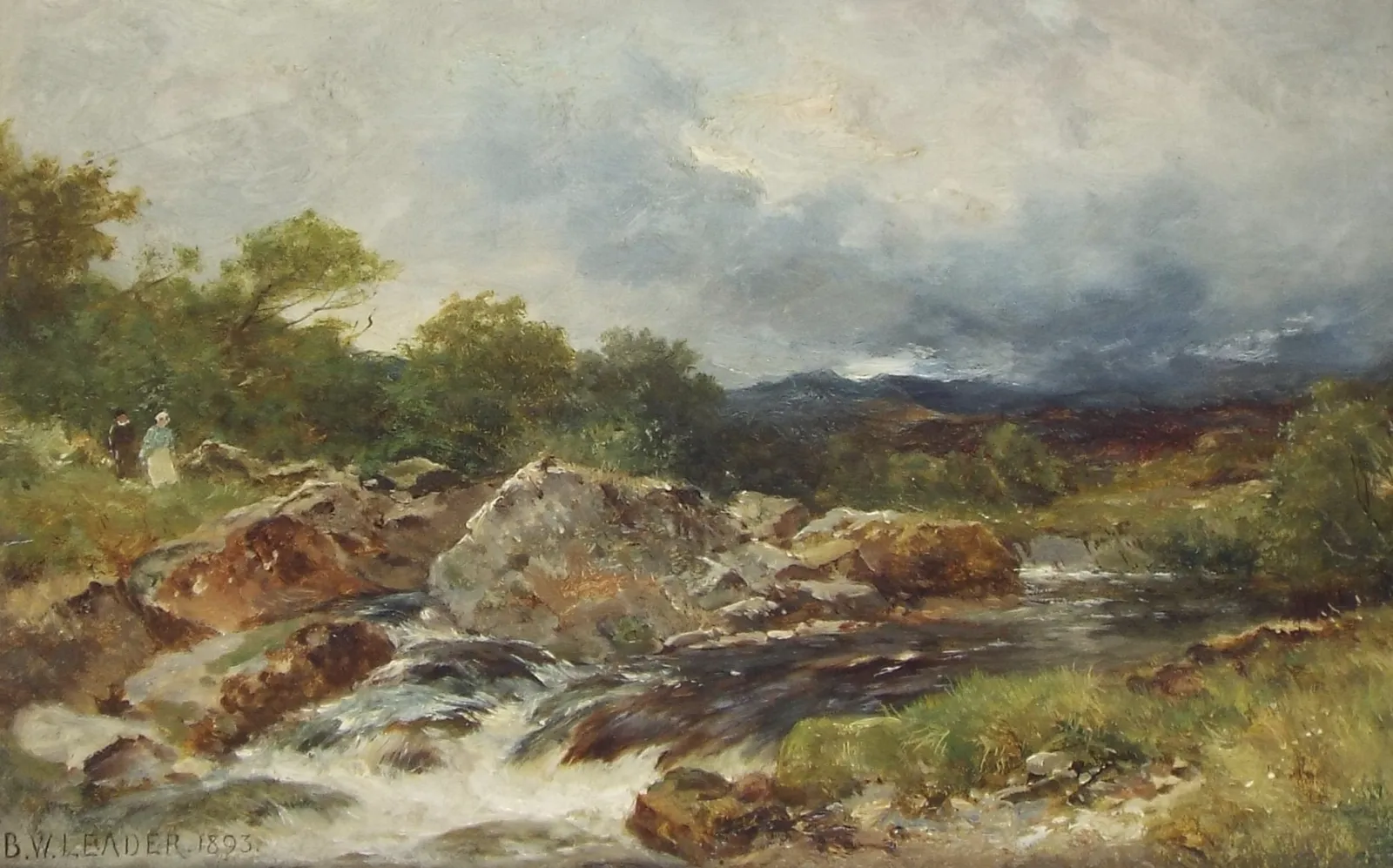 Benjamin Williams Leader (1831 1923) Oil Painting. photo furniture