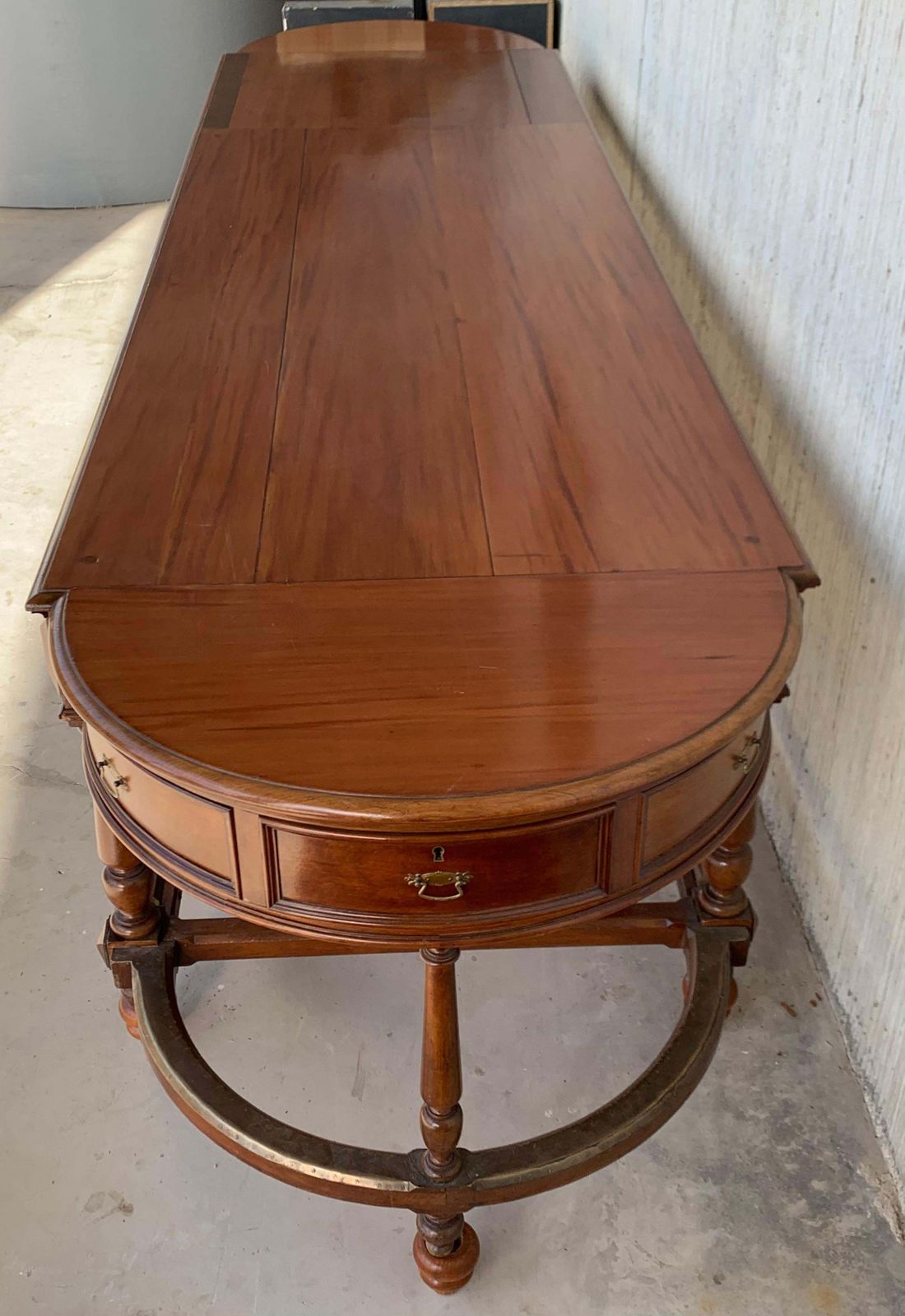 12 Foot Oval Center Table With Drawers In Both Sides, 20th Century photo vinterior