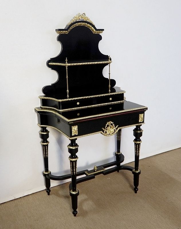 Small Lady's Desk In Blackened Pear, Napoleon III Period   Mid 19th Century photo furniture