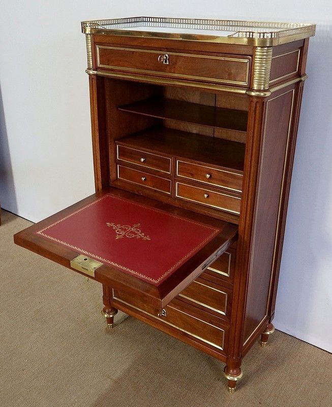Small Lady's Secretary In Mahogany, Louis XVI   Xviiith photo for sale