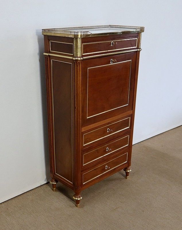 Small Lady's Secretary In Mahogany, Louis XVI   Xviiith photo Furniture