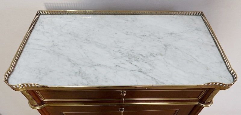 Small Lady's Secretary In Mahogany, Louis XVI   Xviiith photo vinterior
