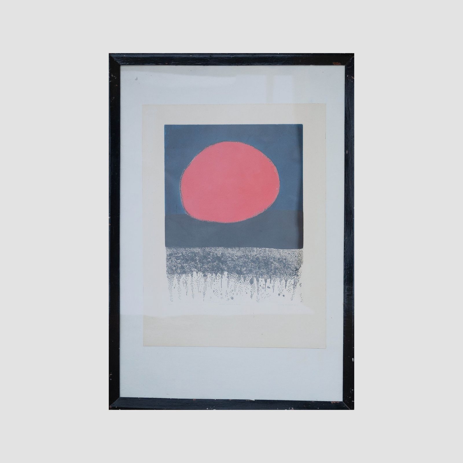 A Framed Limited Edition Print 18/25 'Black, Blue And Red' By Penny Ormerod, 1977