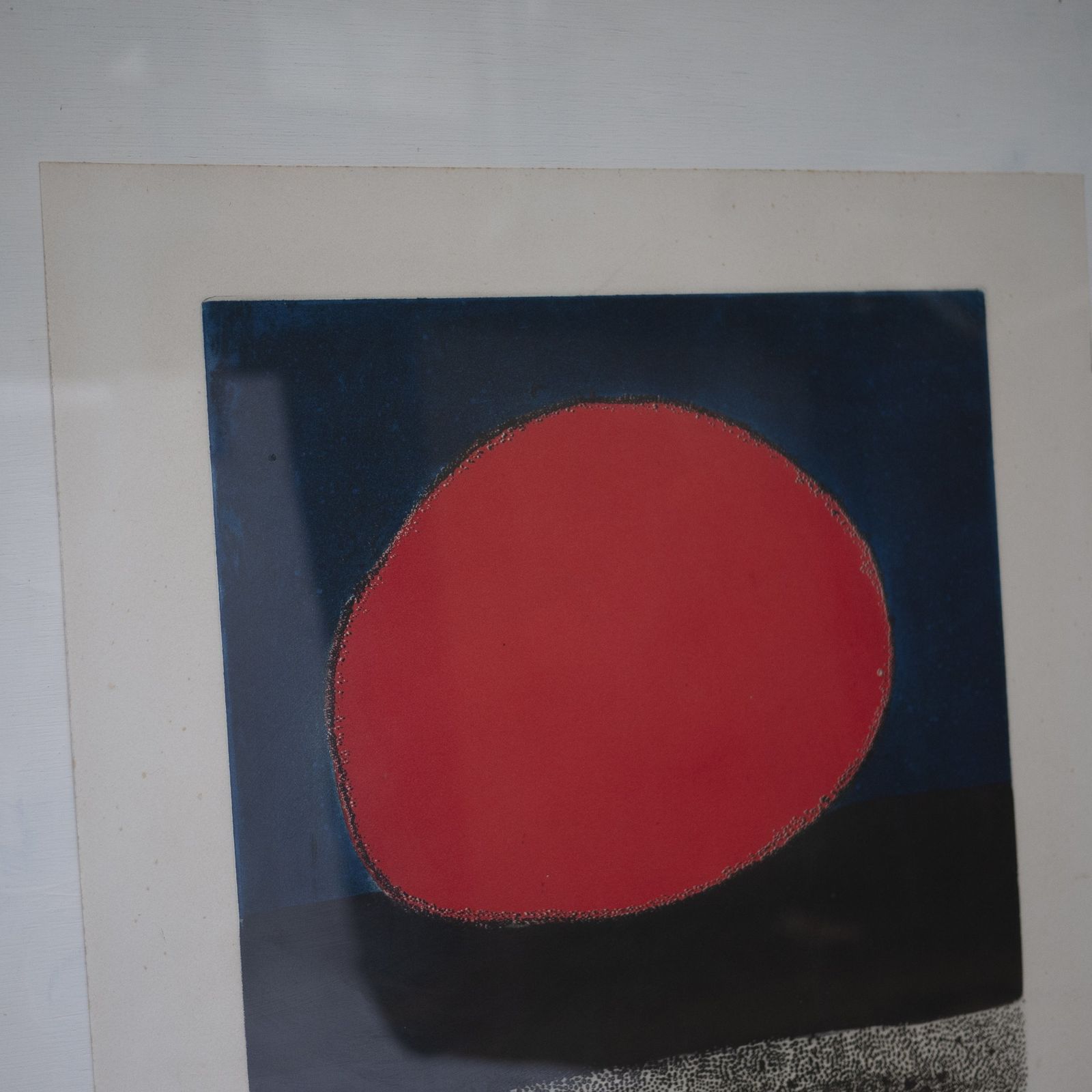 A Framed Limited Edition Print 18/25 'Black, Blue And Red' By Penny Ormerod, 1977 photo 265.0