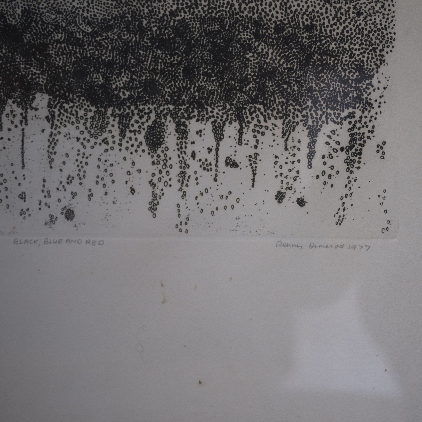 A Framed Limited Edition Print 18/25 'Black, Blue And Red' By Penny Ormerod, 1977 photo buy