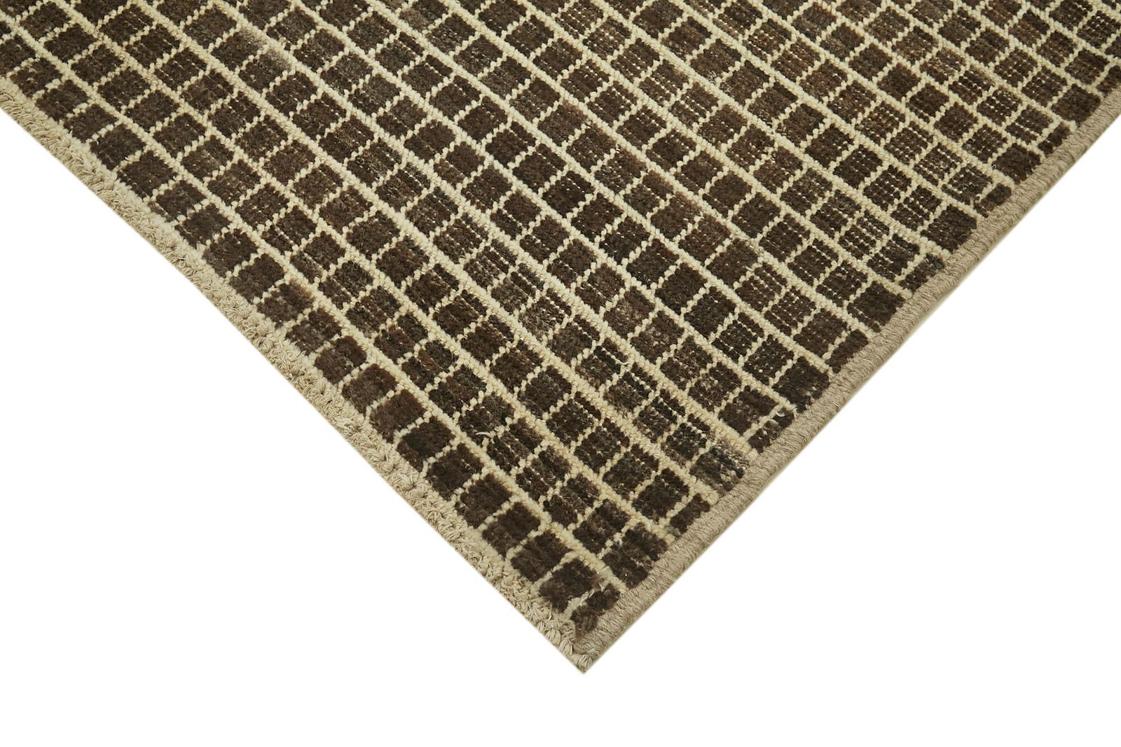 One Of A Kind Handmade 2000s 272 Cm X 382 Cm Brown Moroccan Rug photo Textiles