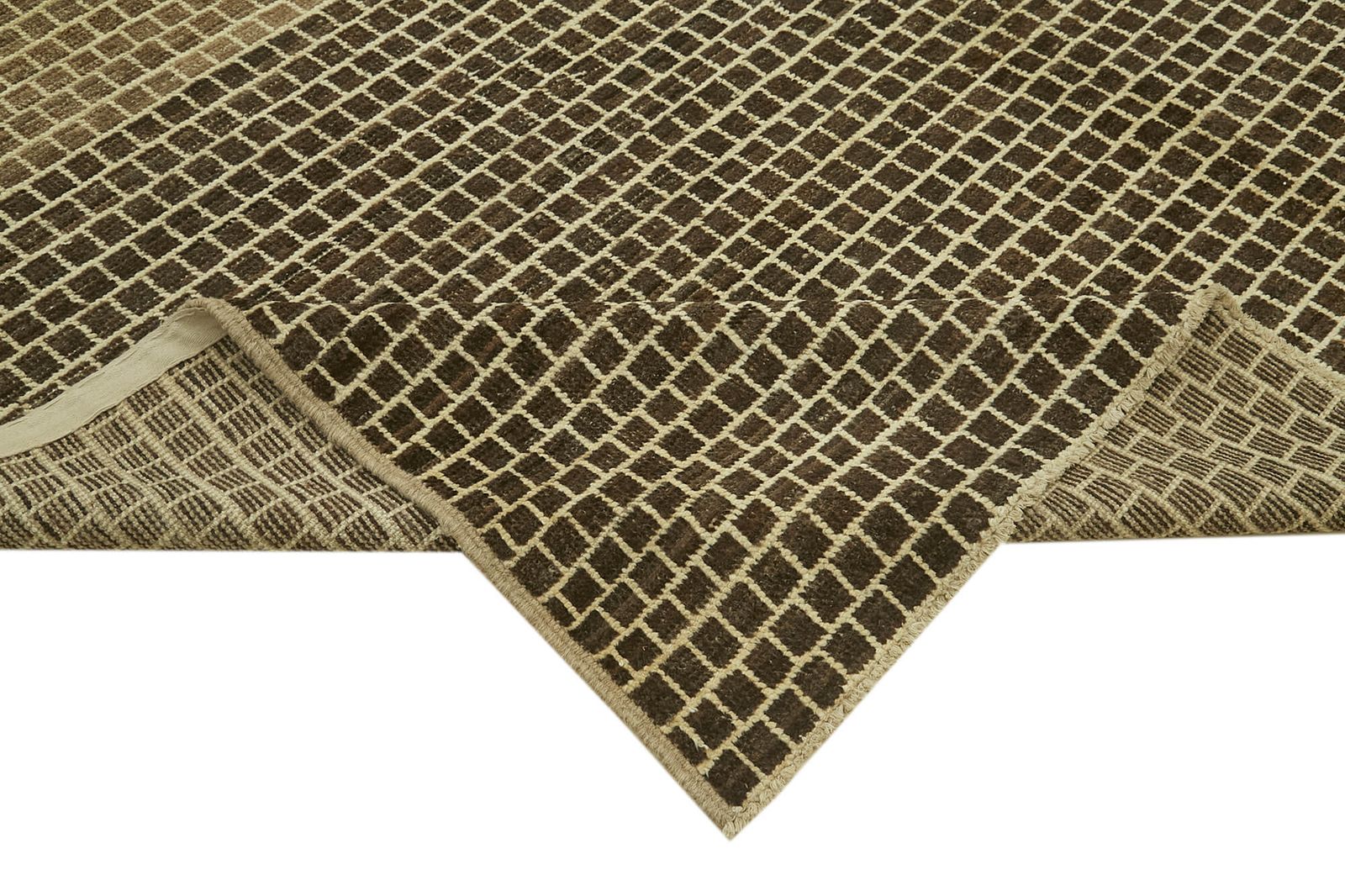 One Of A Kind Handmade 2000s 272 Cm X 382 Cm Brown Moroccan Rug photo vinterior