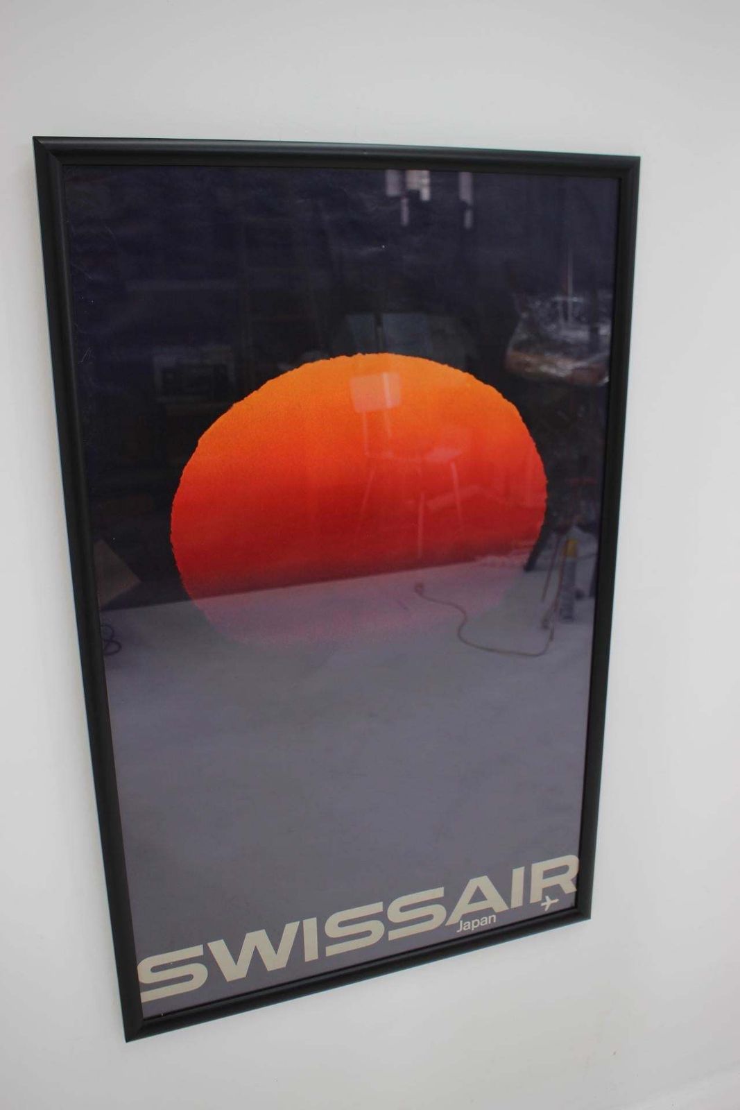 Big Mid Century Original Travel Poster, Swissair Japan By Manfred Bingler   1964 photo for sale