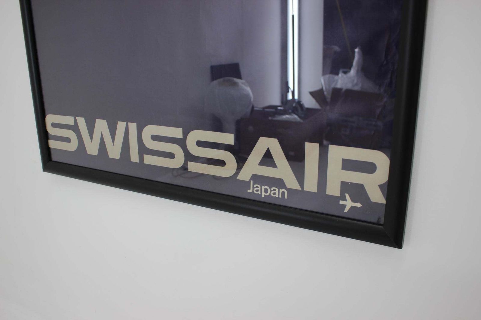 Big Mid Century Original Travel Poster, Swissair Japan By Manfred Bingler   1964 photo Art