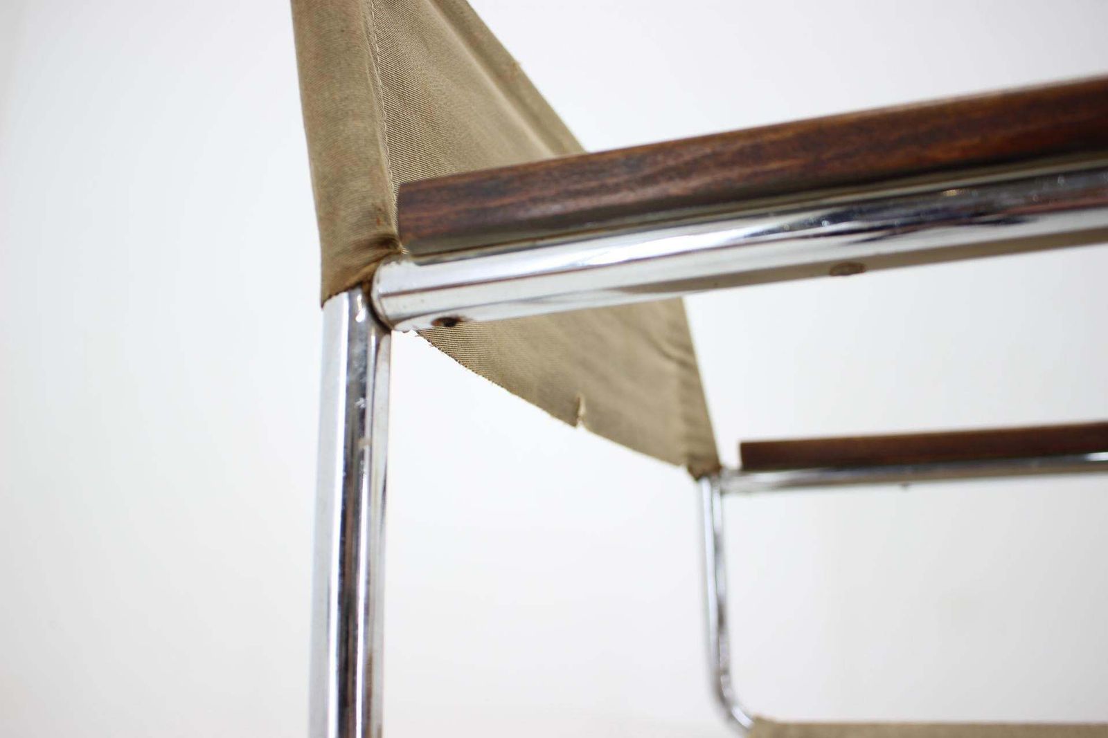 photo for sale Bauhaus Chrome Armchair B34 By Marcel Breuer / Mücke & Melder   1930s /Eisengarn