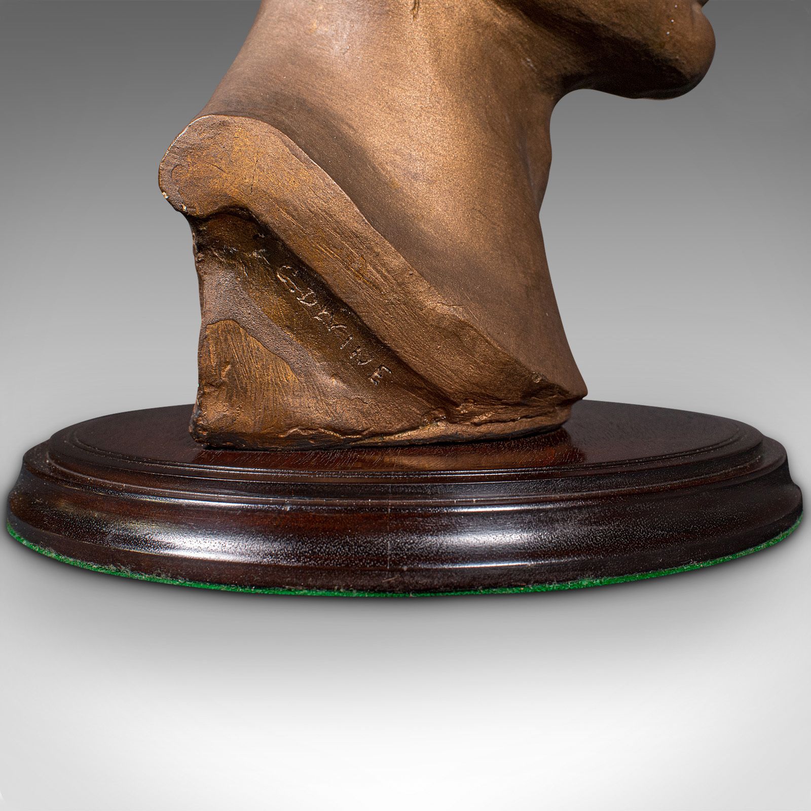 photo furniture Antique Portrait Bust, English, Plaster, Male Art Figure, Circa 1910