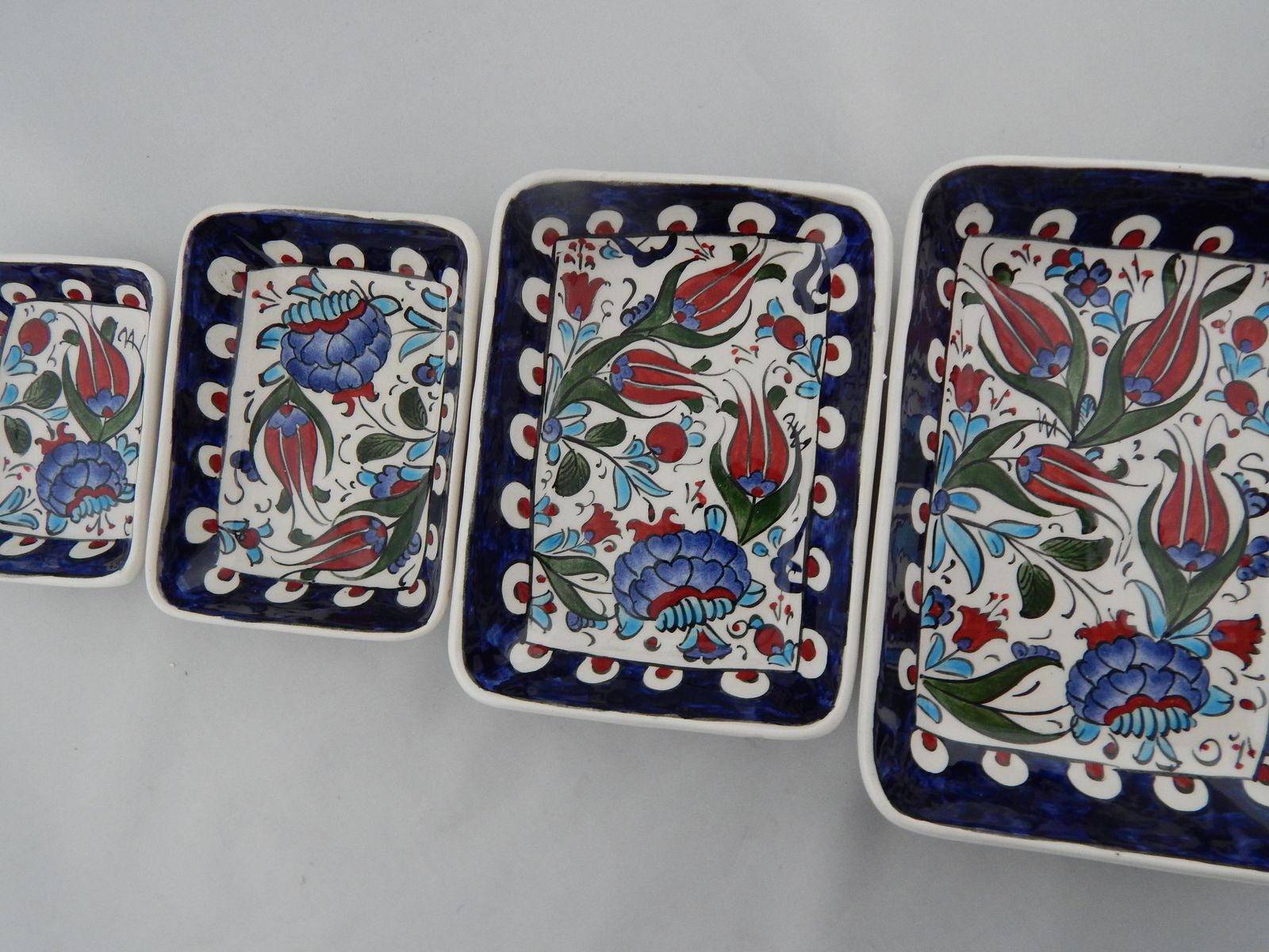 Turkish Ceramic Salad Serving Bowl   Set Of 4 photo for sale