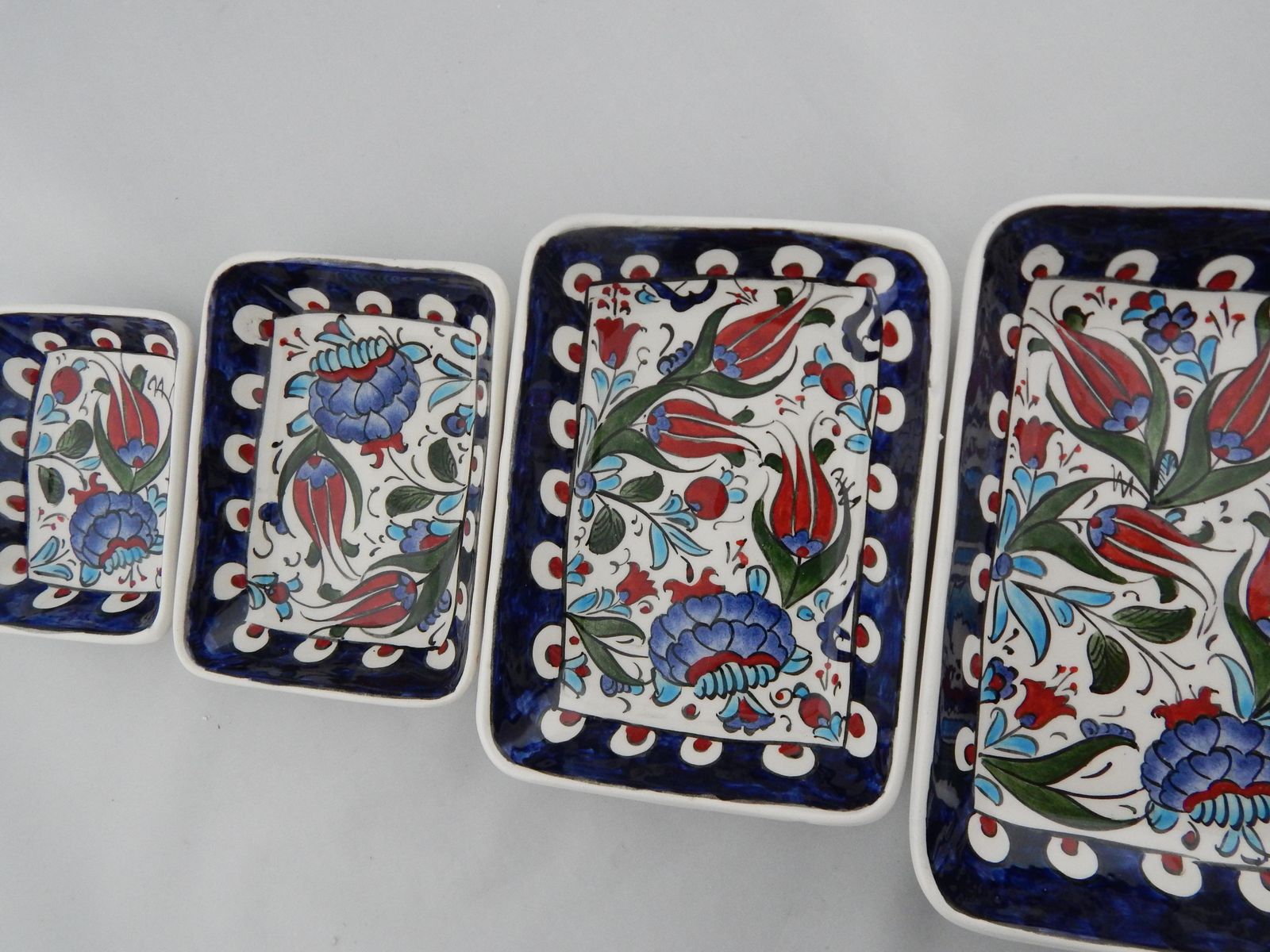 Turkish Ceramic Salad Serving Bowl   Set Of 4 photo Home Decor