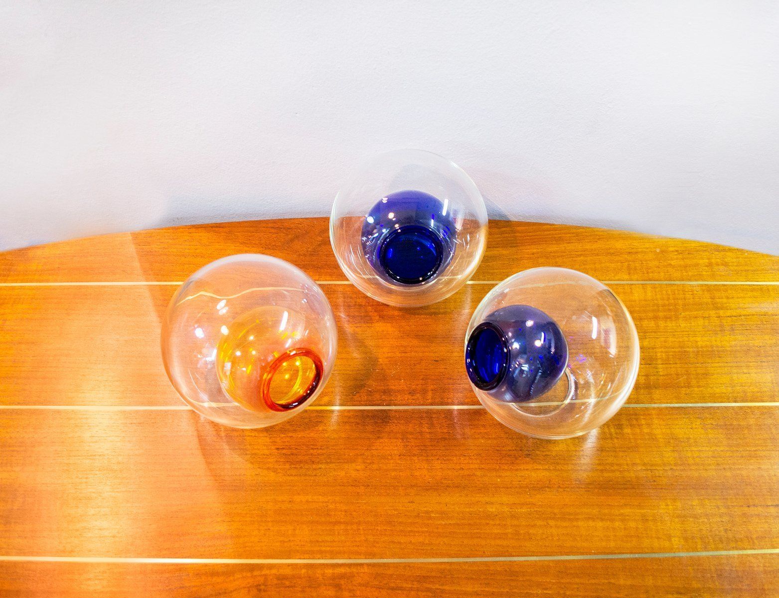 Italian Murano Glass Vases By Enrico Capuzzo For Vistosi  1960s  Set Of 3