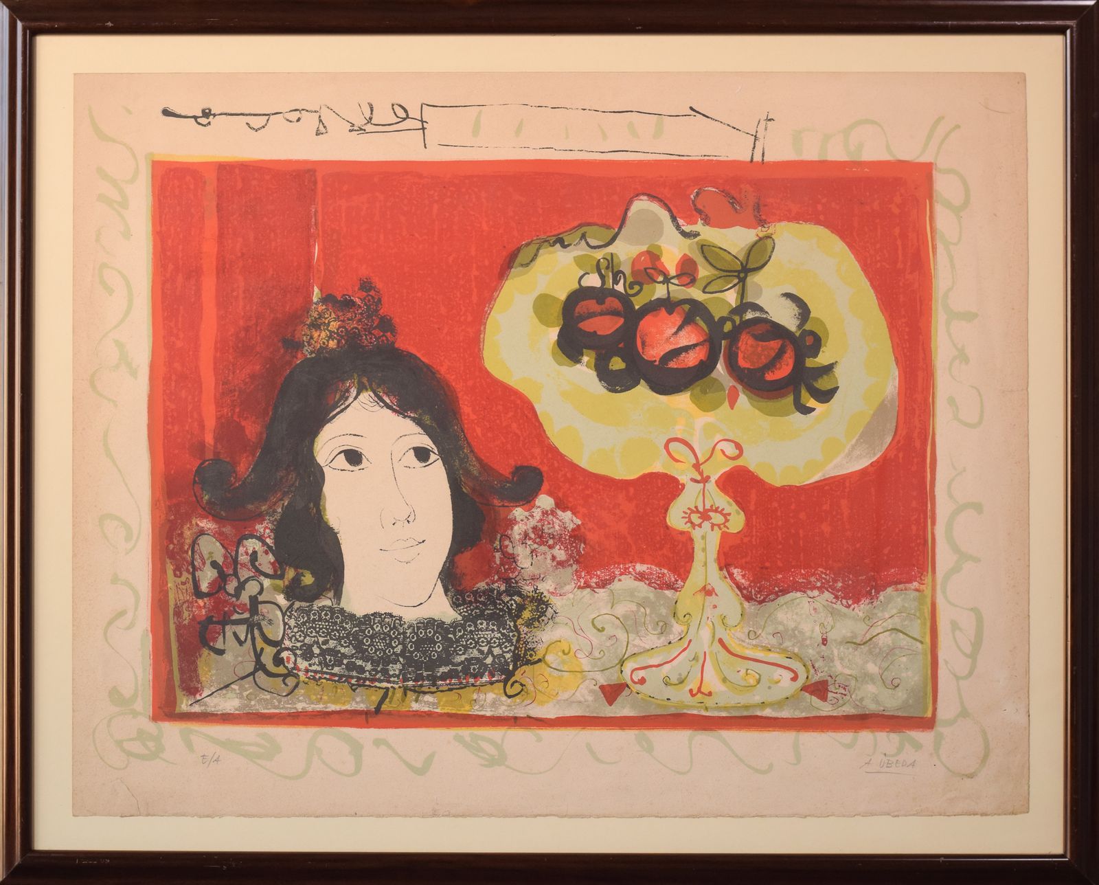 Agustín Ubeda (1925–2007) Lady With Fruit photo furniture