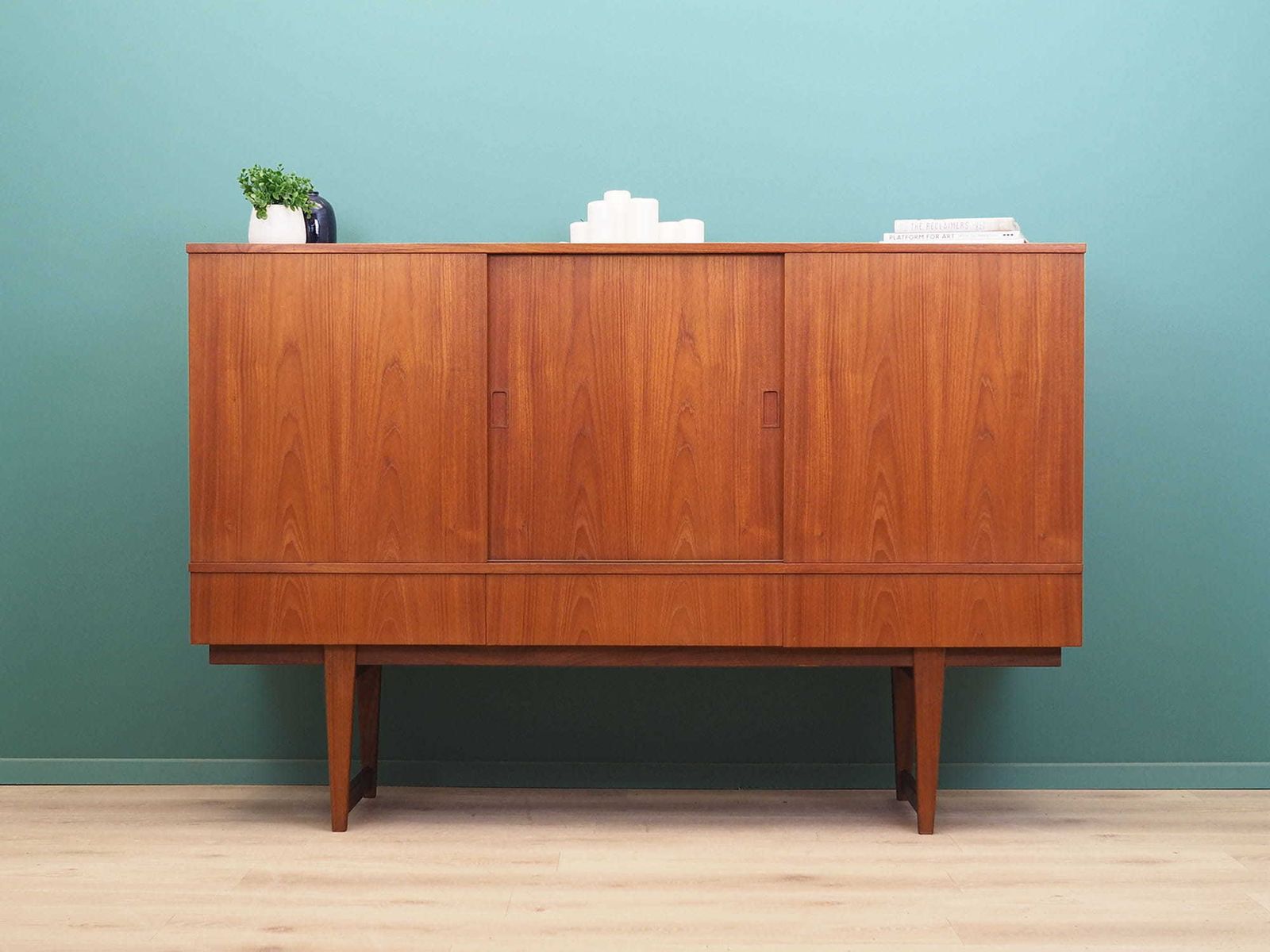 Teak Highboard, Danish Design, 1960s, Production: Denmark photo furniture