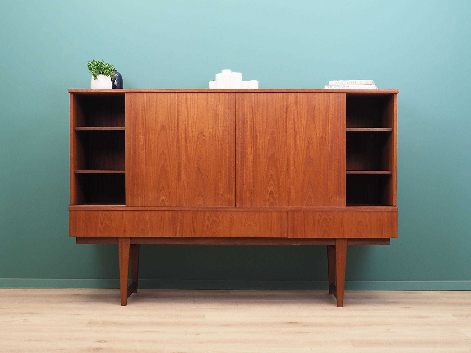 Teak Highboard, Danish Design, 1960s, Production: Denmark photo for sale