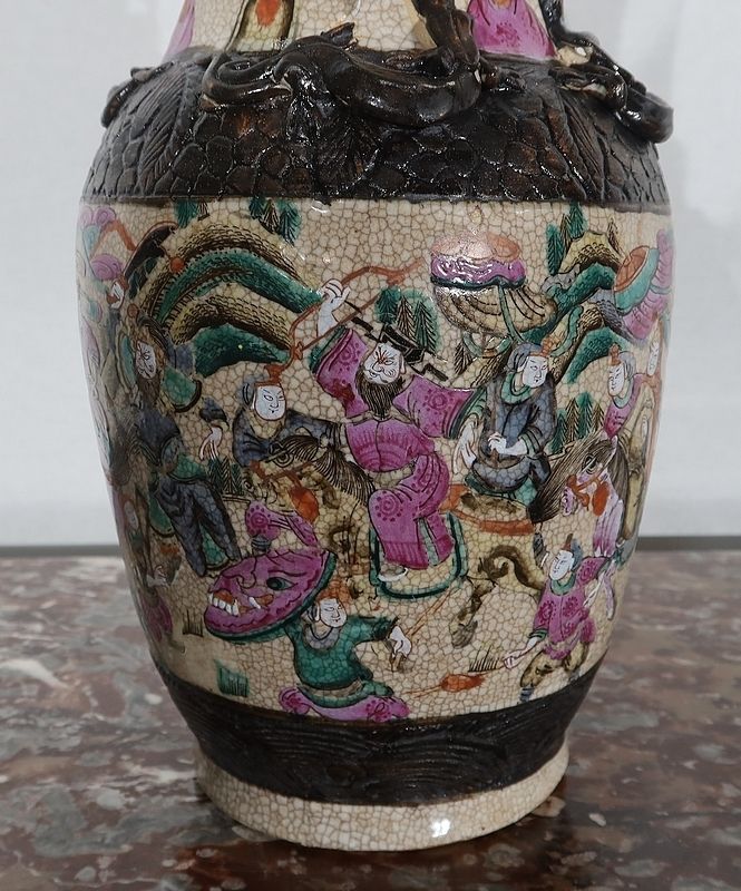 photo furniture Pair Of Nankin Porcelain Vases, China, Late 19th Century