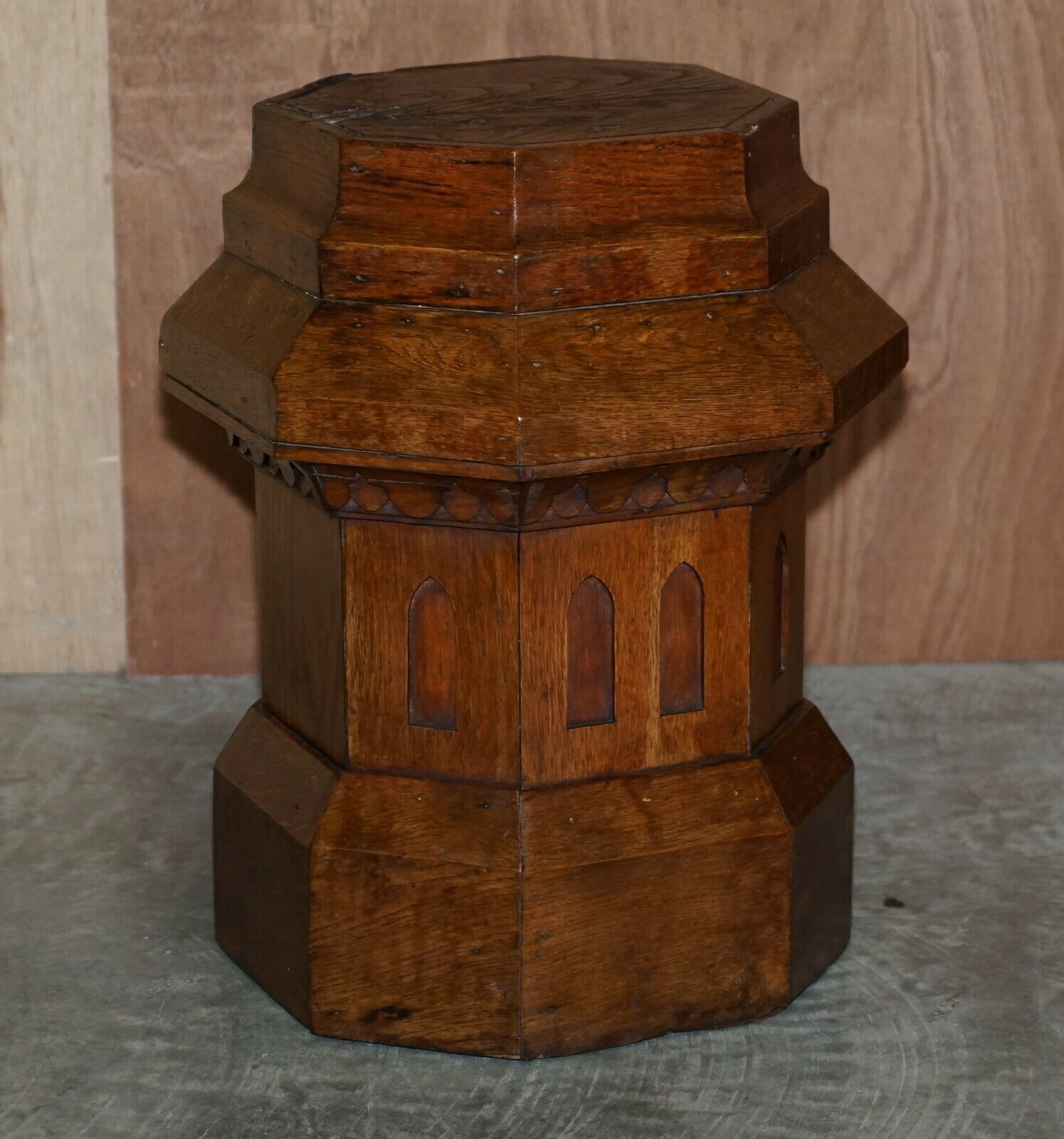 Antique Pair Of Restored Pugin Gothic Style Circa 1840 Plant / Display Stands photo furniture